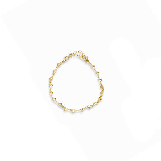 Bracciale con cuoricini color oro
