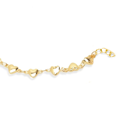 Bracciale con cuoricini color oro