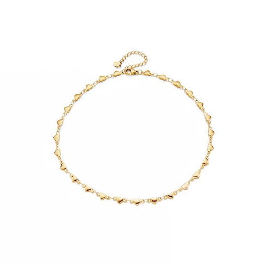 Collana con cuoricini color oro