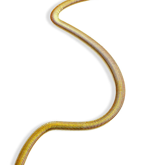 Collana a catena di serpente color oro