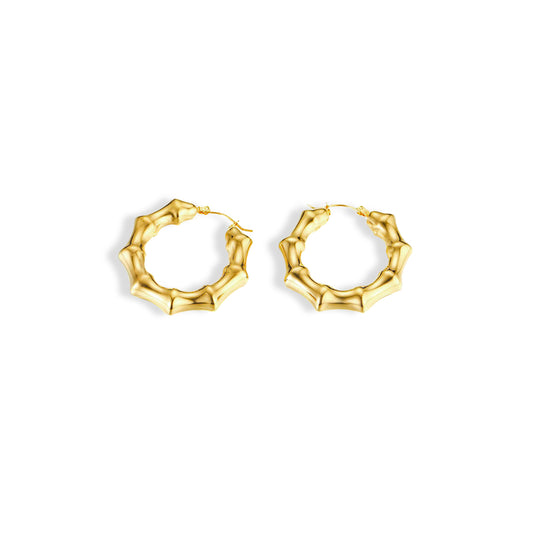 Orecchini a cerchio con punte color oro