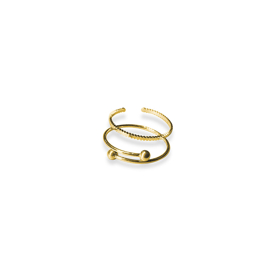 Anello doppio color oro