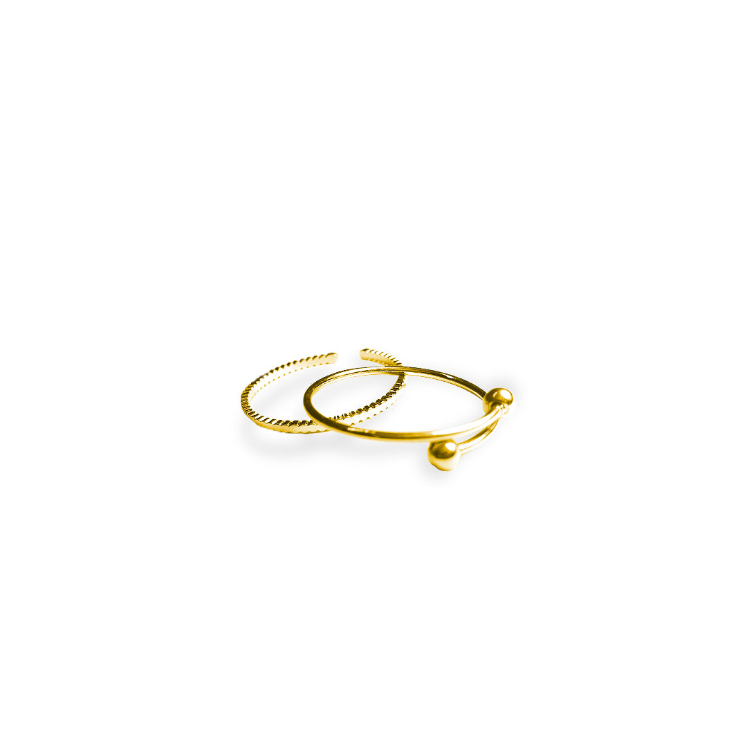 Anello doppio color oro