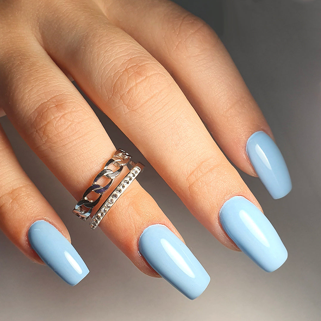 Anello doppio con brillantini color argento