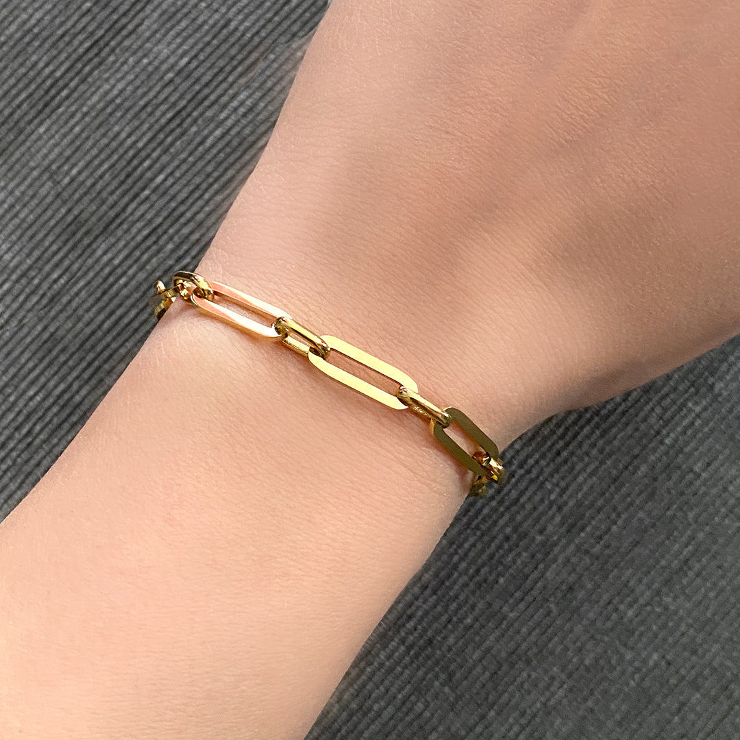 Bracciale a catena dorato