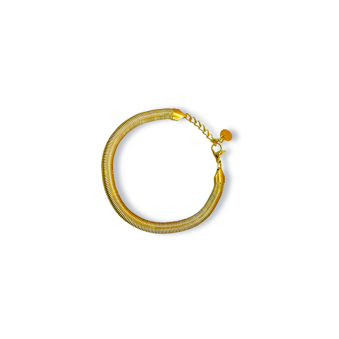 Bracciale a maglie di serpente color oro