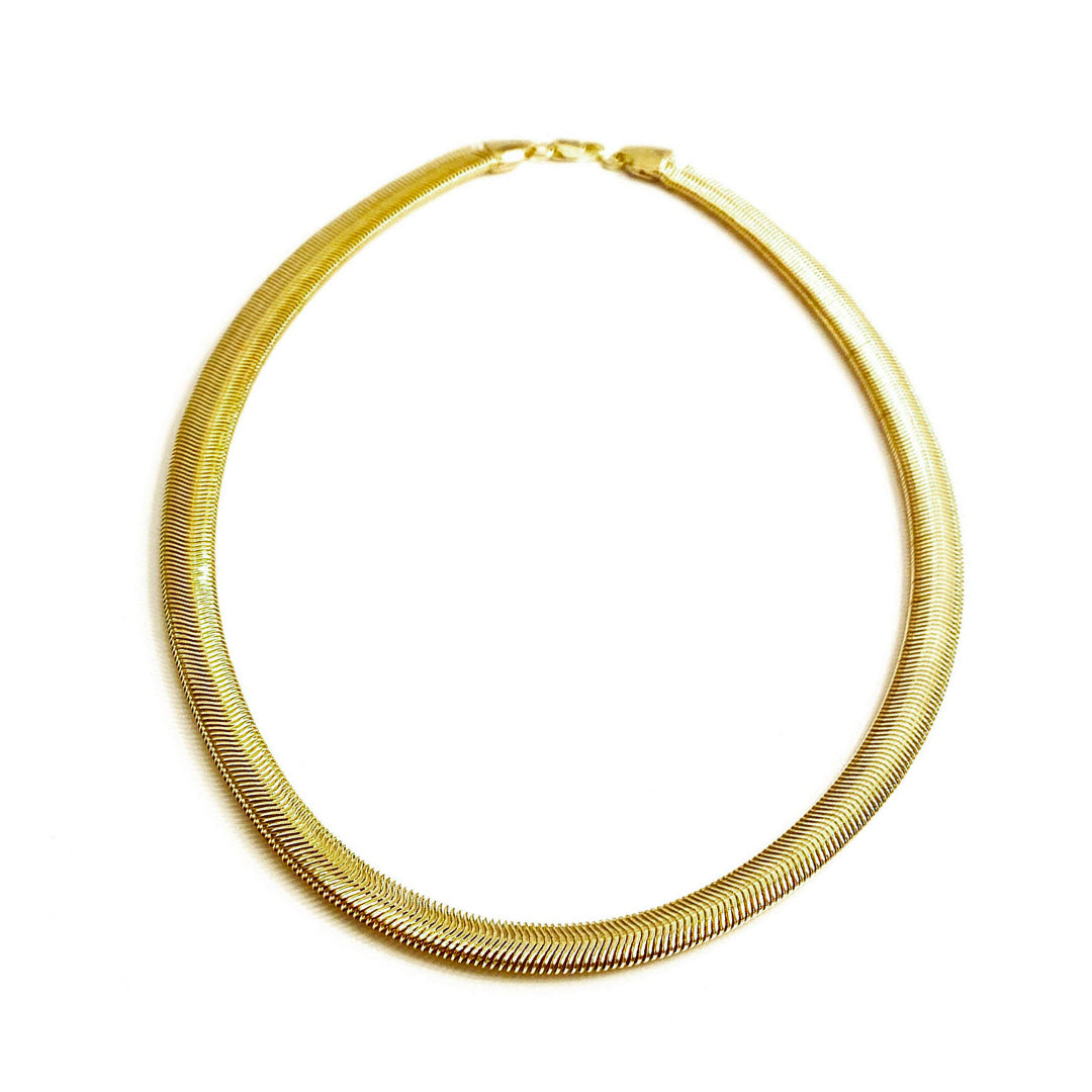 Collana a catena di serpente color oro