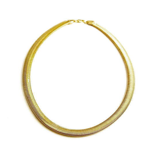 Collana a catena di serpente color oro