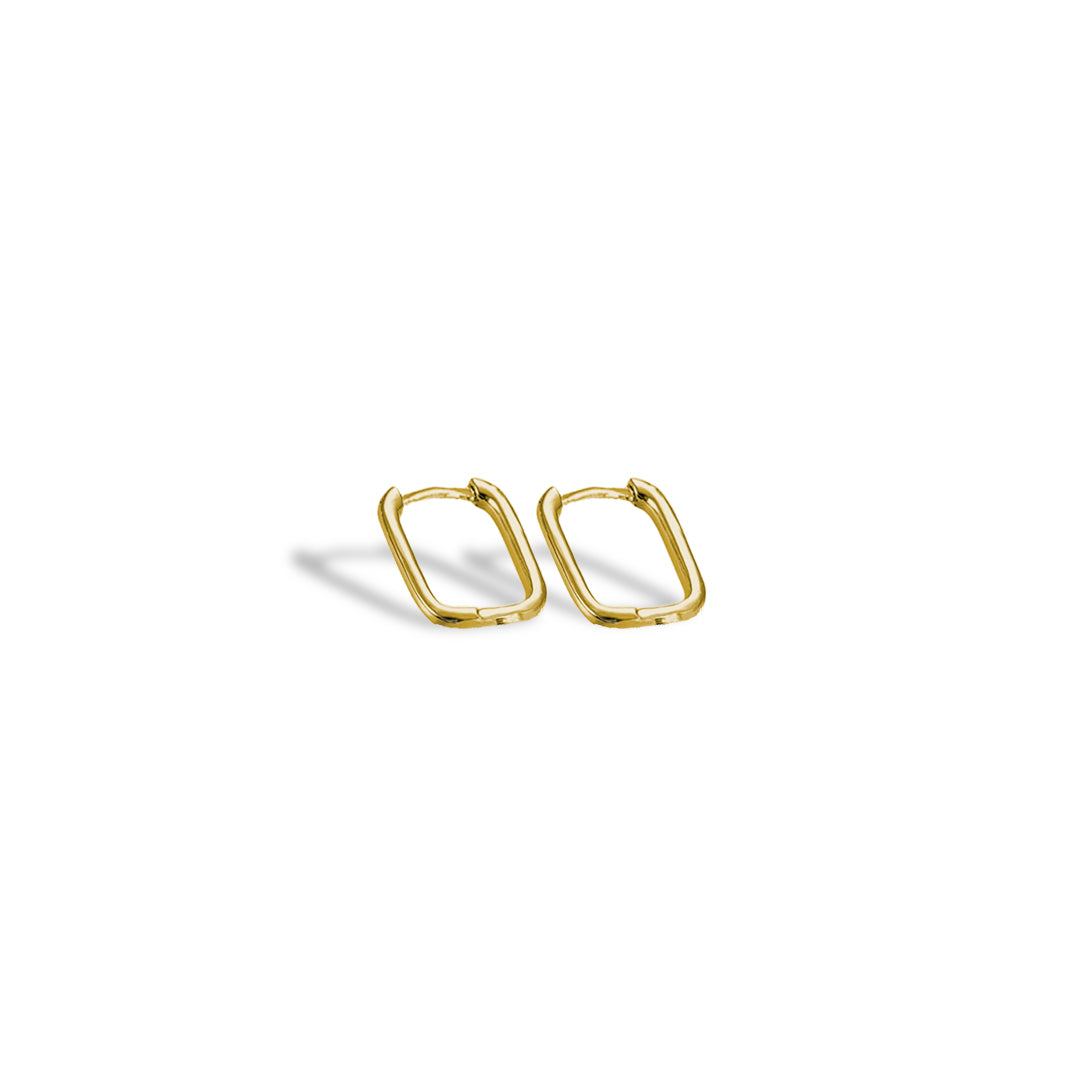Orecchini rettangolo color oro